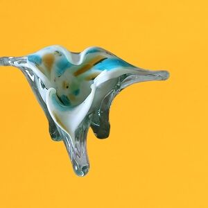 Handblown Glass Flower Piece.